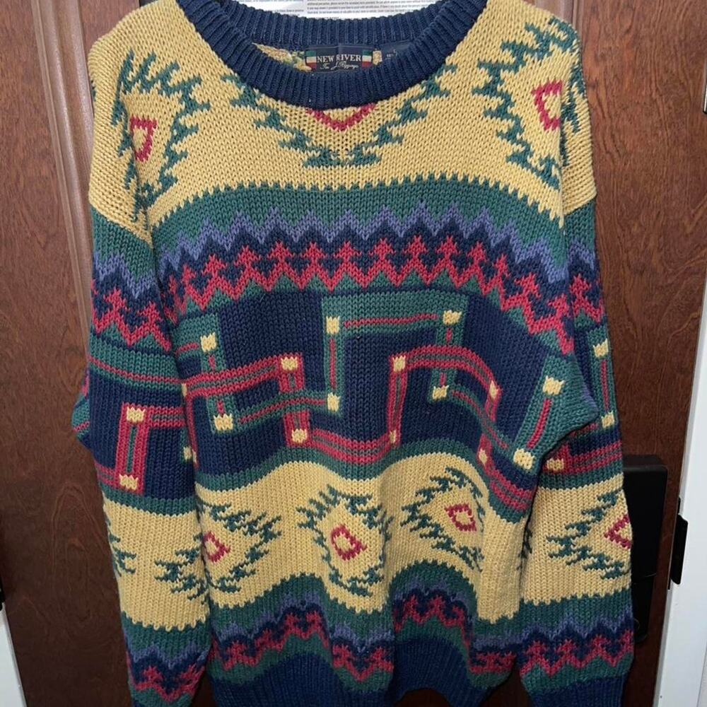 Vintage Knit Sweater New River for J. Riggings - Size Large